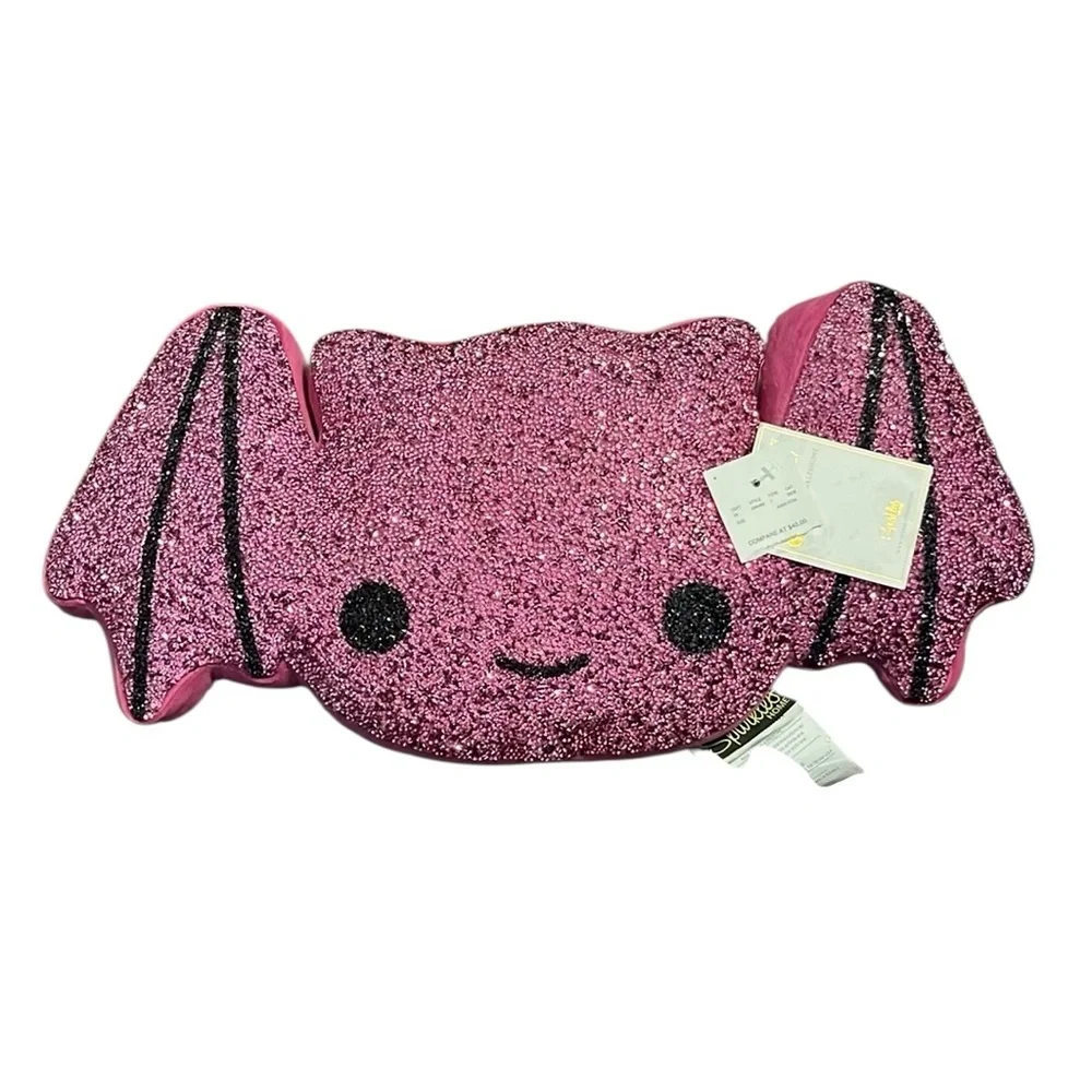 Sparkles Home Pink Rhinestone Plush Bat Pillow